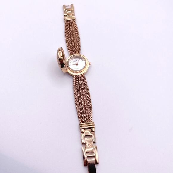 Anne Clain Locket Secret Watch Gold Tone 7 Inches - Picture 9 of 11